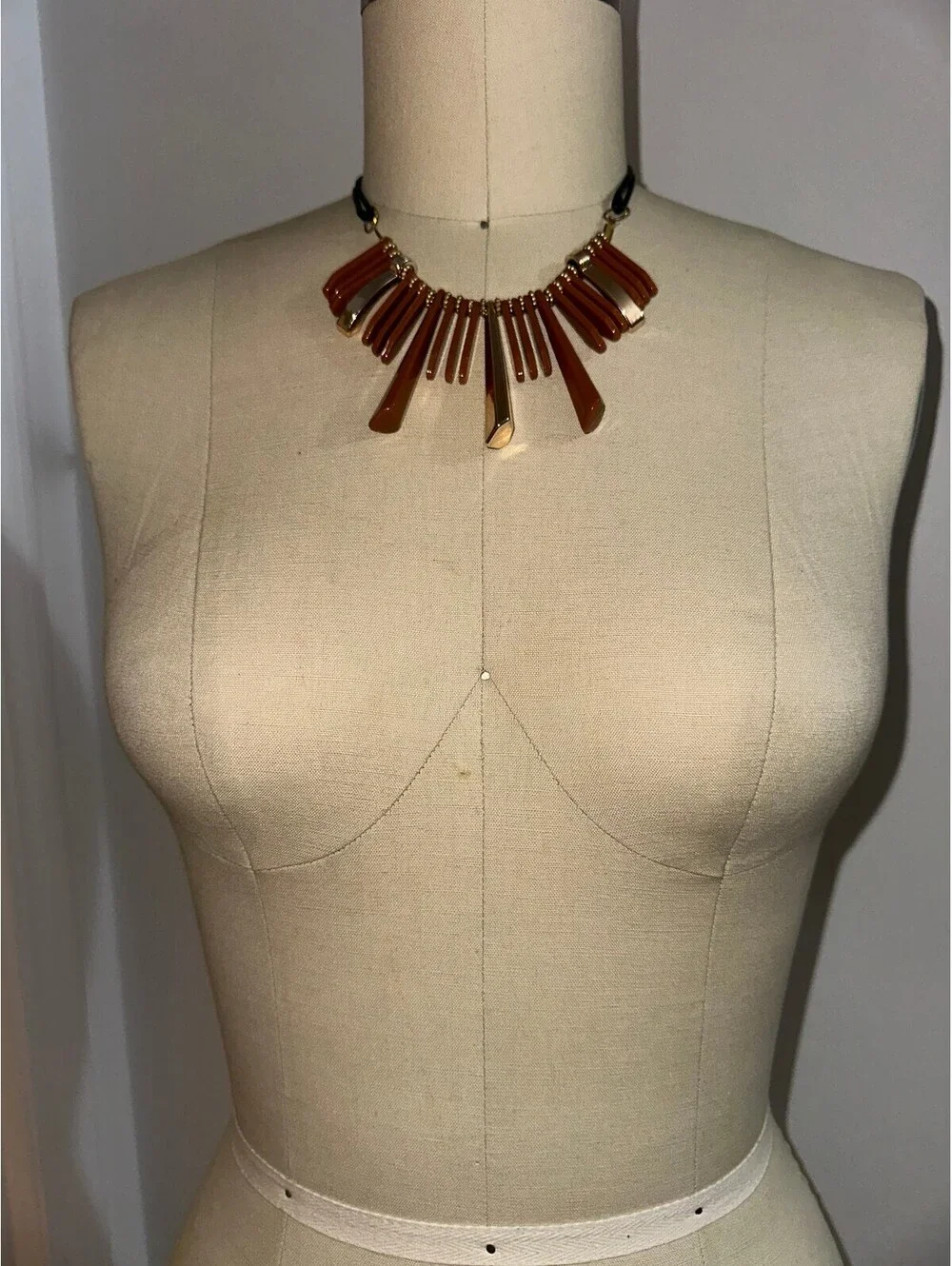 Y2K Two-Tone Earthy Maximalist Statement Necklace